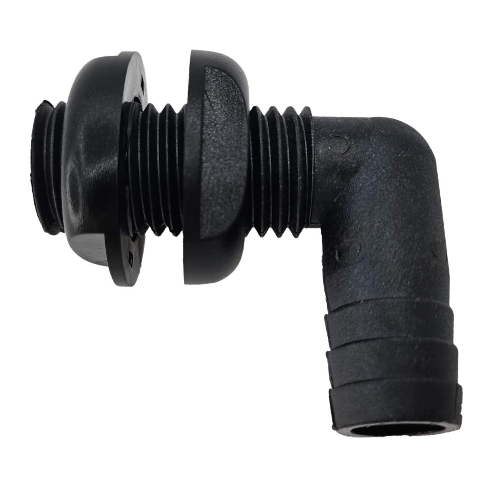 JicSuXi 90 Degree Thru Hull Connector Fits 3/4 in. Boat Plumbing Bilge Pump Drain Easily Install Spare Parts Accessory for Boat