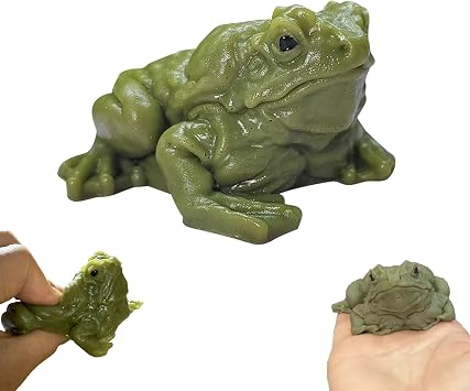 Toad Prank, Realistic Fake Frog Prank Props- Cold & Slimy Touch! Gags & Practical Joke Gifts, Stress Relief, Life-Size, TPR Green