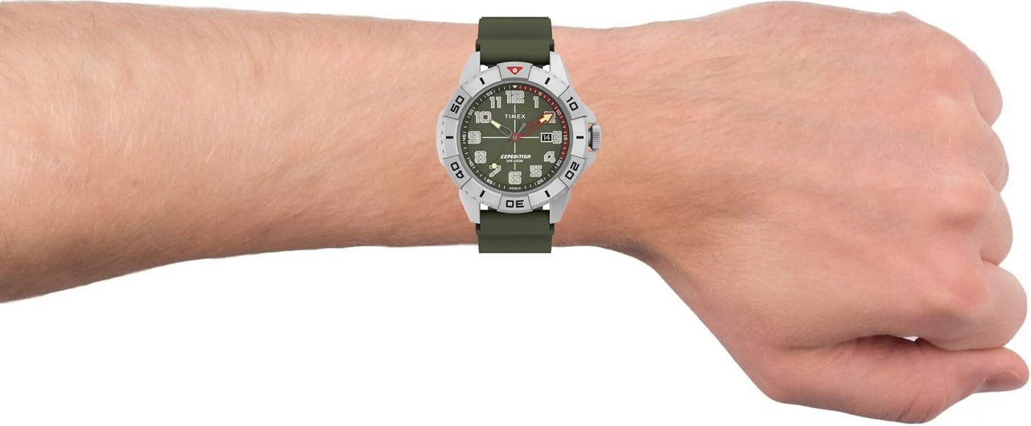 Timex Orologio analogico da uomo con cinturino in silicone Expedition North Ridge