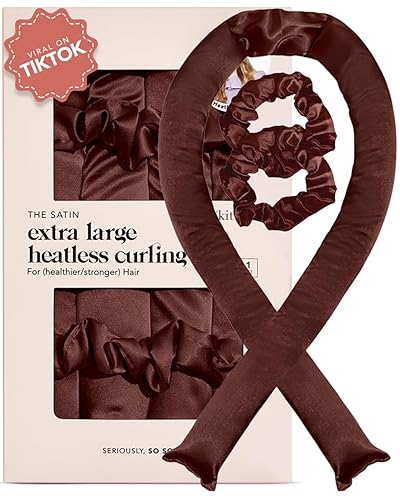 Miniatura 9 de Kitsch Juego de rizadores de satén sin calor rodillos de pelo para rizos sin calor rizadores de cabello sin calor y rodillos calientes rizadores de