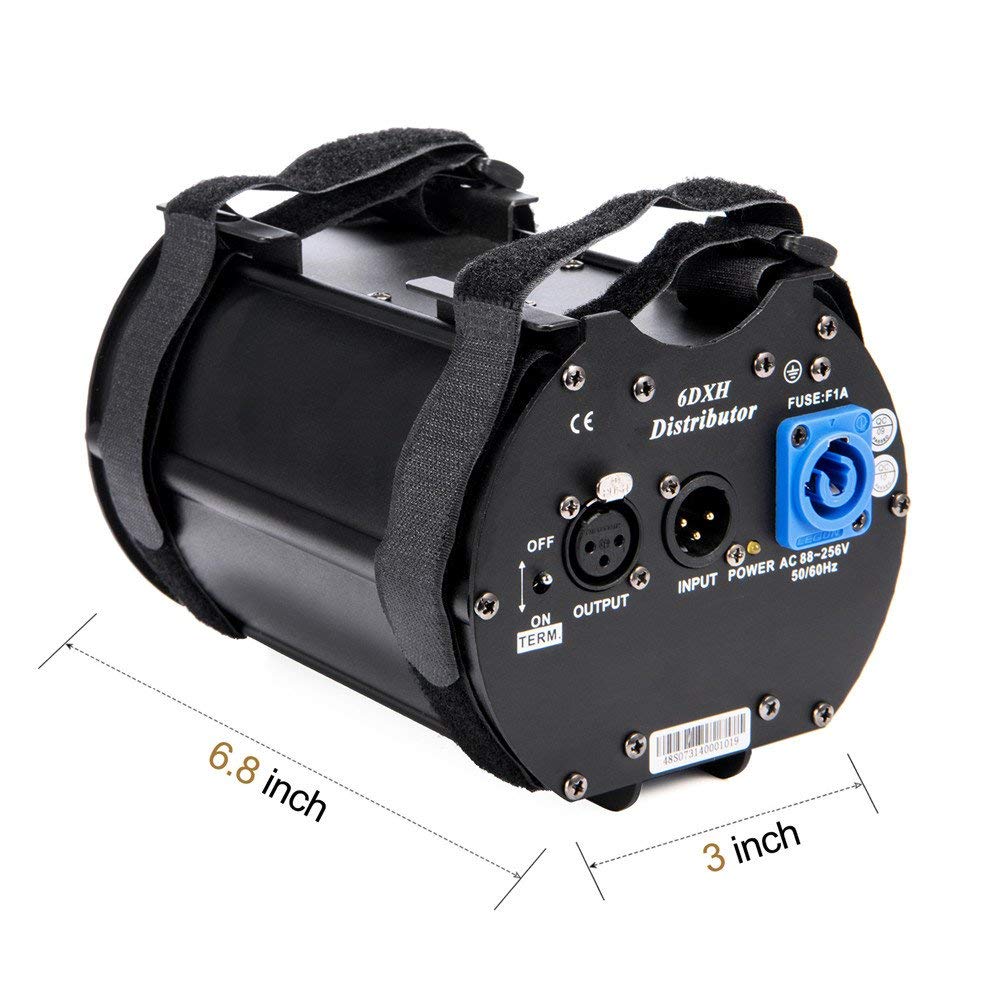 MFL. Splitter DMX con un ingresso Distributore a 6 vie 3-Pin XLR Separato Sistema Amplificatore di Segnale Dmx
