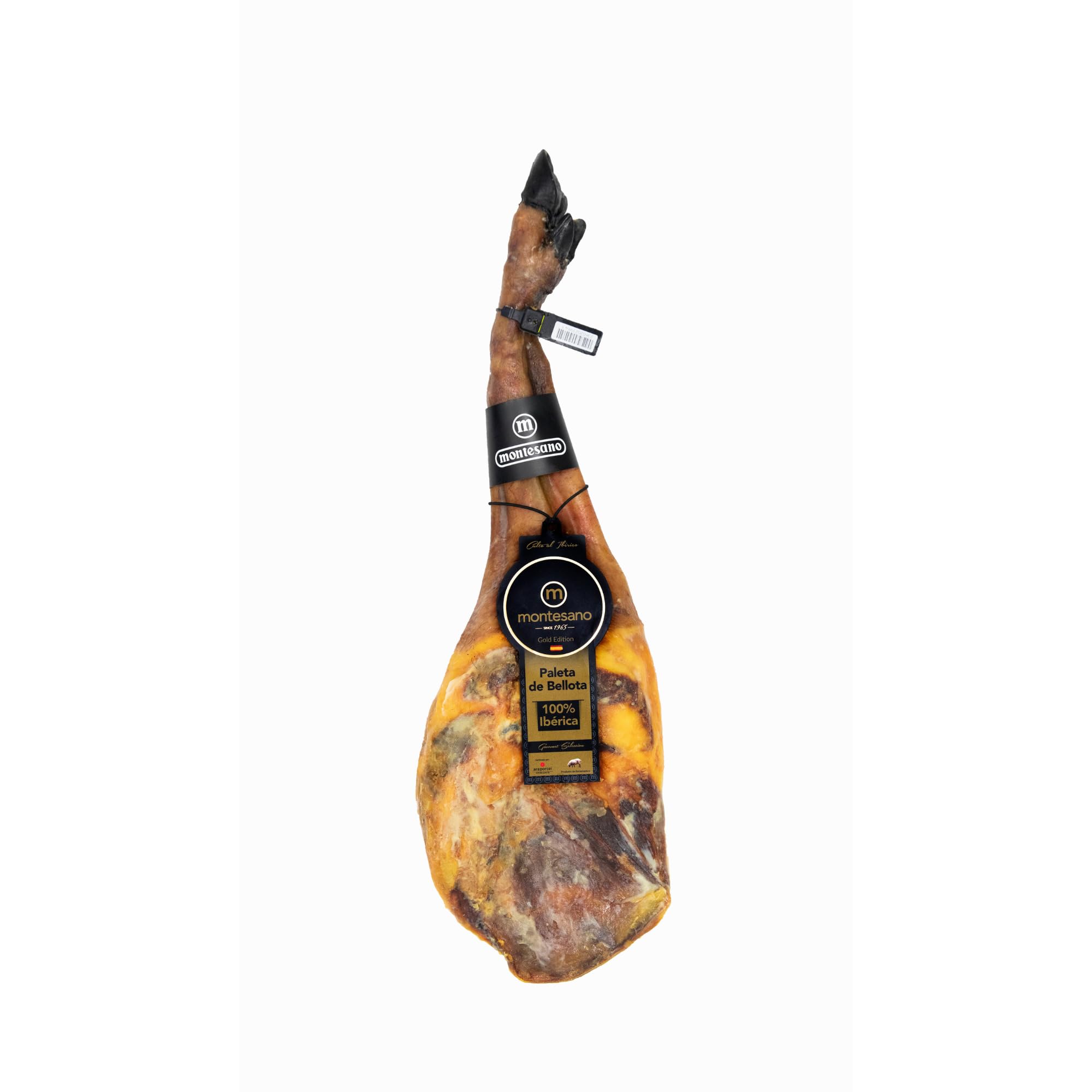 Ibéricos Montesano | Paleta de Bellota 100% Ibérica | 36 Meses de Curación | Criados en Libertad en la Dehesa Extremeña y Alimentado con Bellotas | Producto Gourmet Premium | 5-5.5kg