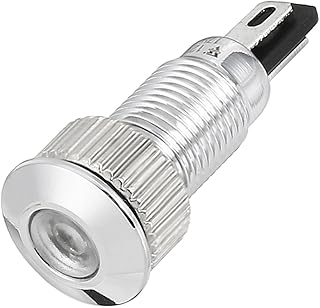 Aexit J8-1AOP DC12V Lighting fixtures and controls 8mm Thread Dia Camber White Signal Indicator Lamp Pilot Light