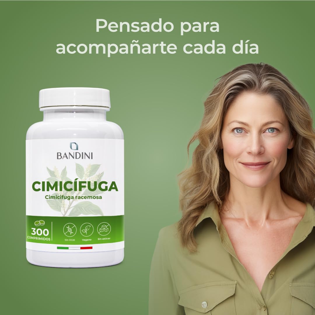 Bandini® Cimicifuga 300 comprimidos | Apoyo diario para el equilibrio con extractos vegetales puros y de calidad | 300 mg por dosis diaria | Cimicifuga racemosa o Actaea racemosa