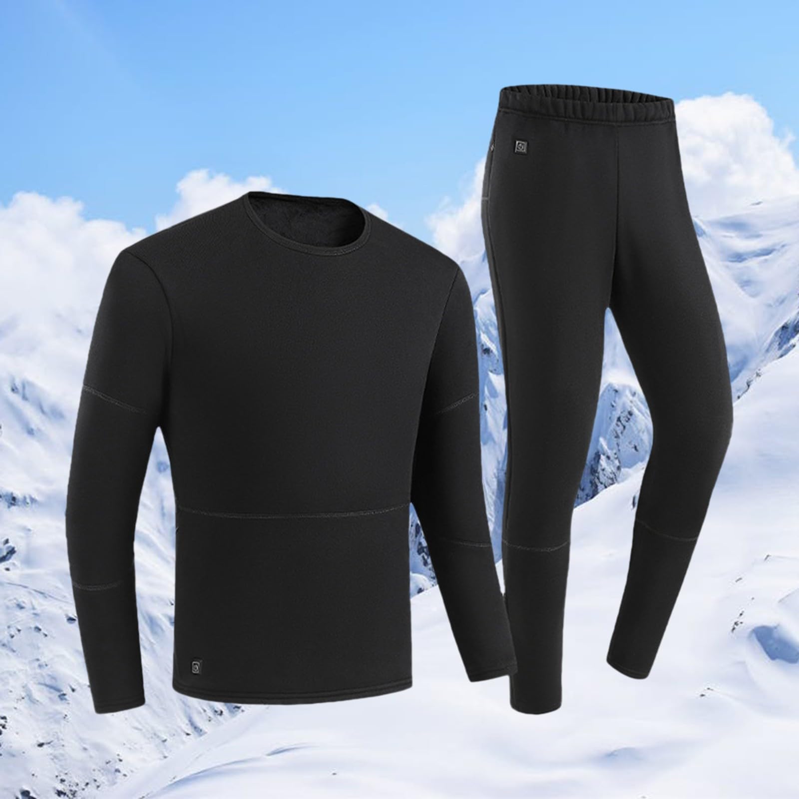 Funktionsunterwäsche Herren Fußbal Unterhemd Unterhose Thermounterwäsche Set Skifahren Innenfleece Thermohose Dicke Winter Warme Skiunterwäsche Lange Thermoanzug Atmungsaktiv Thermobekleidung