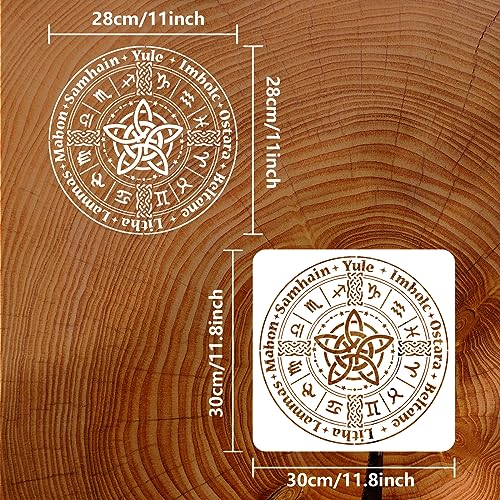 FINGERINSPIRE Zodiac Symbols Stencil 30x30cm Astrolabe Stencil Plastic Wheel of The Year Patterns Template Constellation Drawing Template Reusable DIY Art and Craft Stencils for Wall Home Decor - Image 2