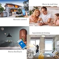 ColoRock WiFi Okos Kapcsolómodul - 2-Utas Mini Relé Modul 16A, Smart Life/Tuya Applikációval, Alexa és Google Home Kompatibilis, Hagyományos 5