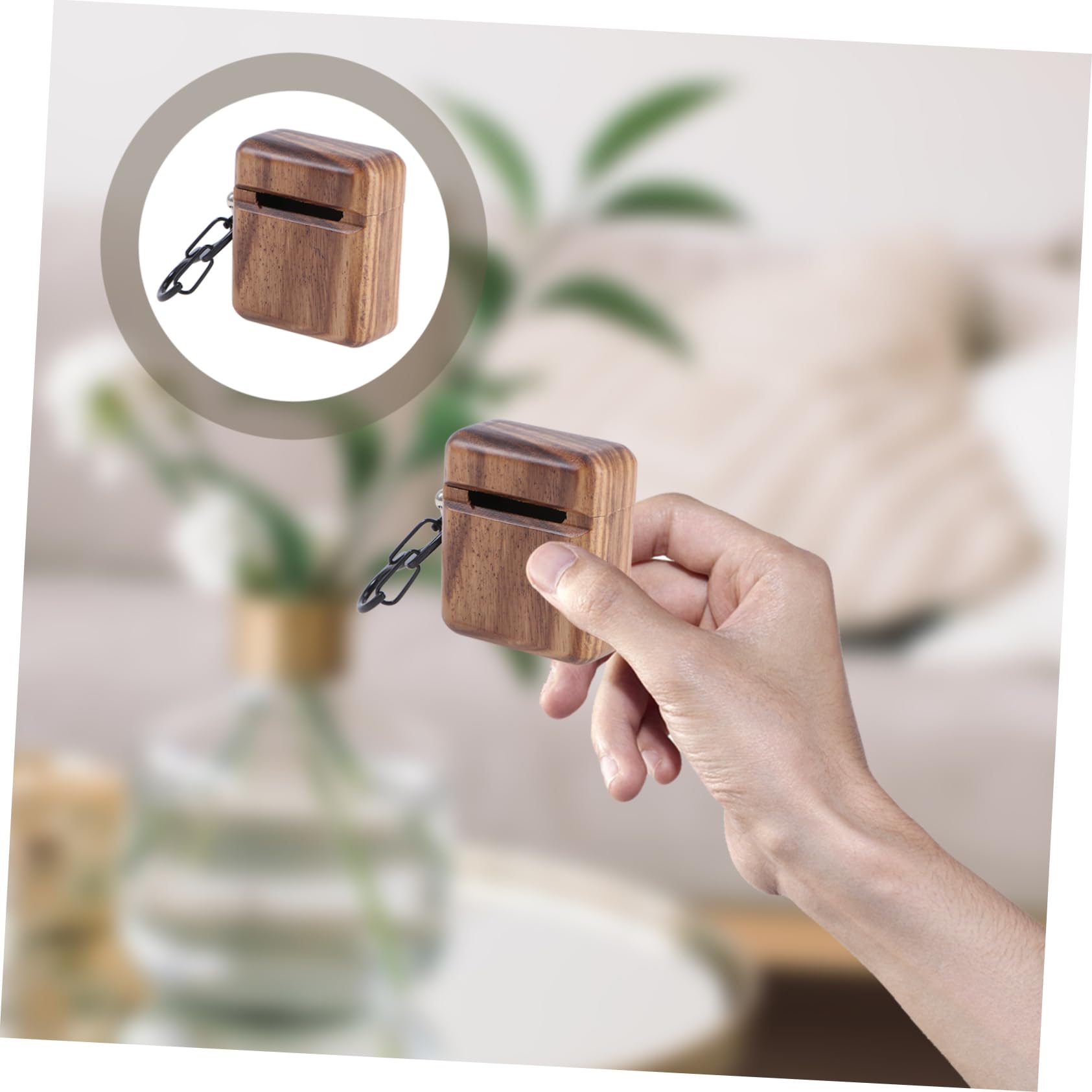 Angoily 3stücke Wood Wireless Earphone Schutzcase Für Robuster Schlagfester Und Kratzfester Kopfhörer- Gefertigt Braun Leicht Und Für Unterwegs