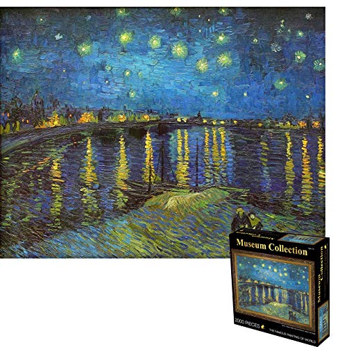 Puzzle 2000 pièces Vincent Van Gogh Adulte Nuit étoilée dans Le Rhône 100 x 70 cm Puzzle Adulte Puzzle Classique 2000 pièces Adulte Van Gogh Puzzle Adulte...