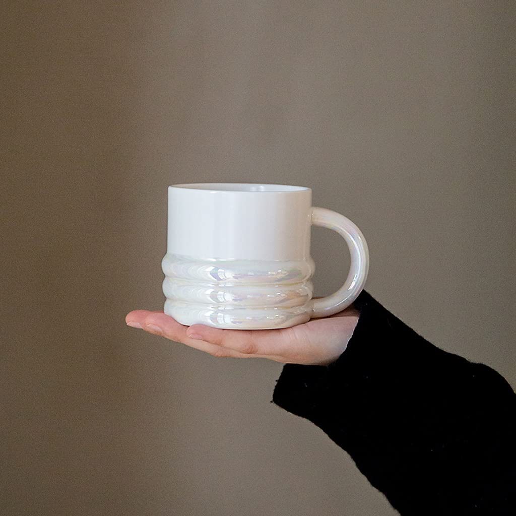 Becher Gradient Keramik Becher für Mädchen Hochwertige Wassertasse Büro Kaffeetasse Home Saft Teetasse Kaffeetasse (Farbe: Gold)