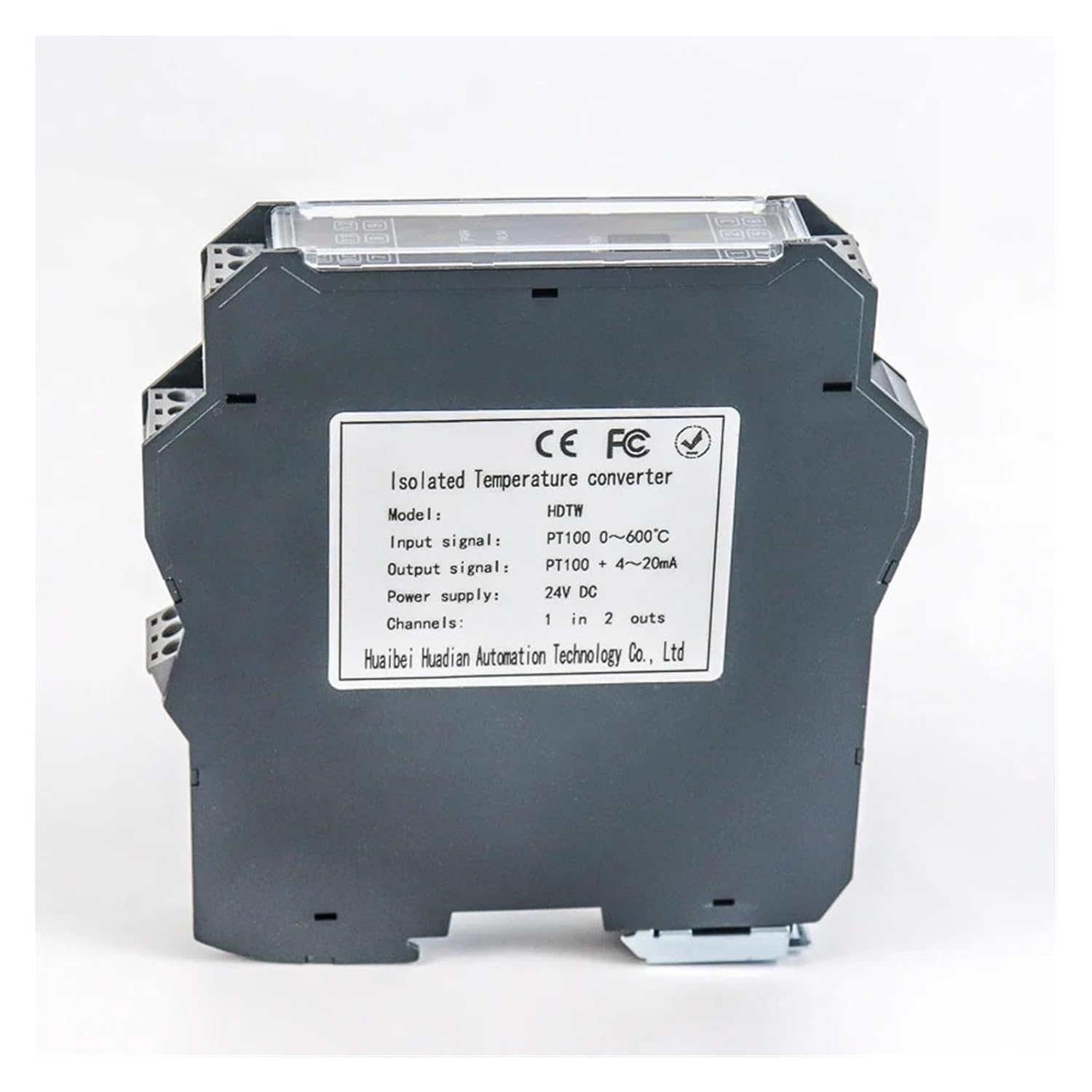 Thermal Resistance Pt100 Input Analog 0-10V Output Temperature Signal Converter(Output 0-20mA,TC K 0-1300C)
