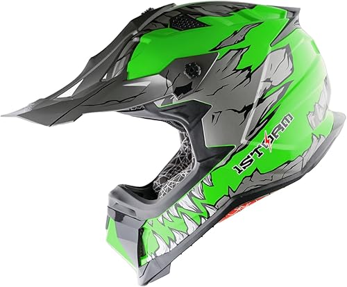 Vista 13 de 1Storm - Casco de motocross para adultos ATV Dirt Bike BMX MX Downhill Mountain Track Style JH601; Negro mate