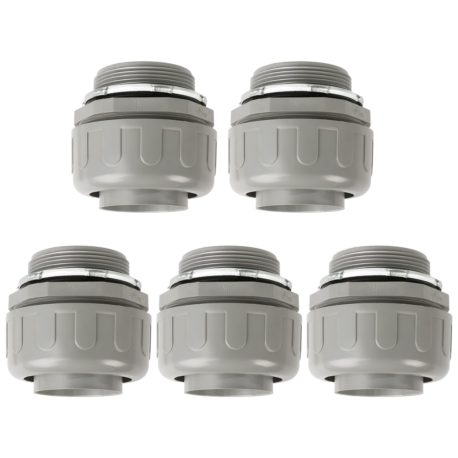 Conduit Connectors, 2 Inch, Straight, Grey, 2-Pack — Amazon image 8