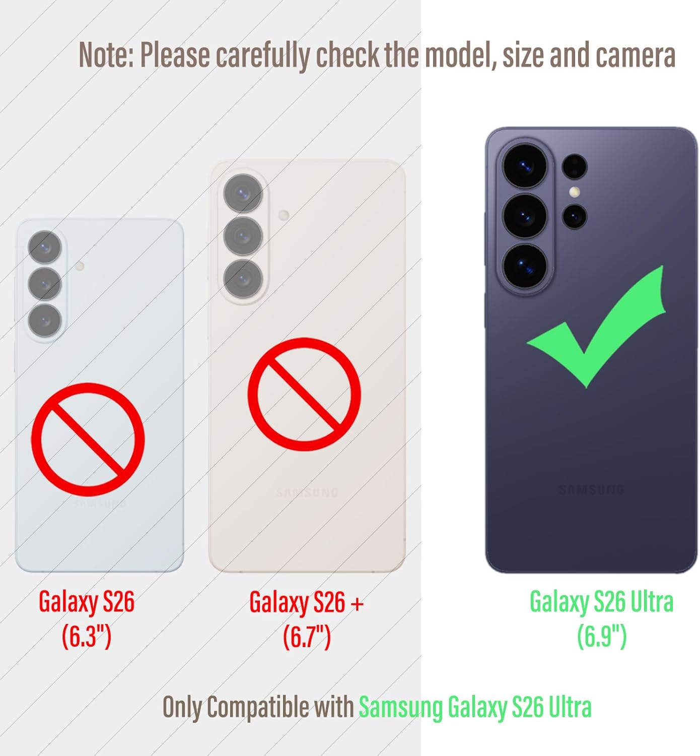 Armor Phone Case for Samsung Galaxy S26 Ultra Military Grade Drop Protection Cover S26Ultra Heavy Duty Hybrid Metal Bumper Built-in Silicone Shockproof Dustproof - Black + Red