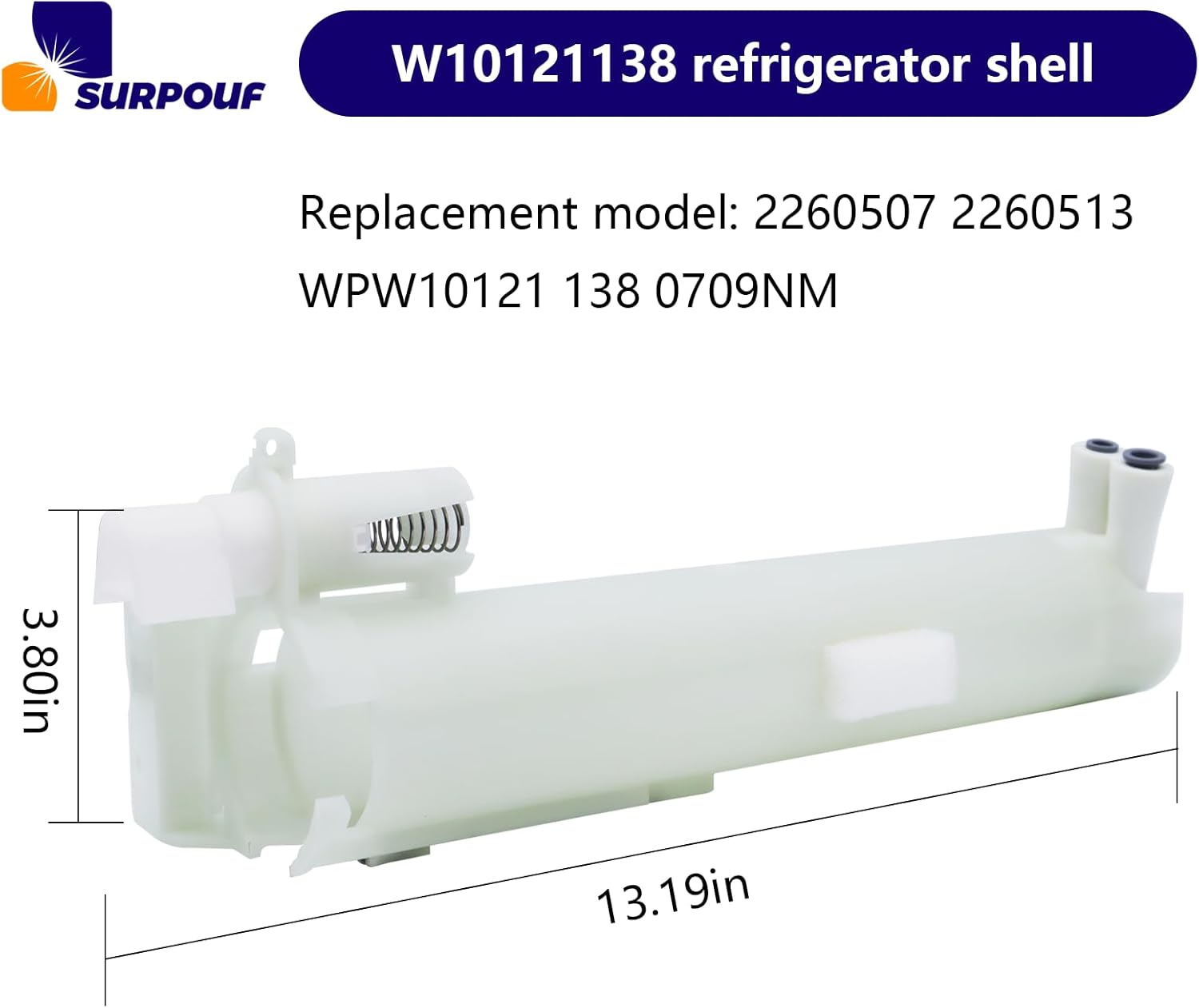 W10121138 Refrigerator Housing Replacement Parts Compatible With Whrlpool Kenmore Maytag Refrigerator Replaces 2260507 2260513 WPW10121138 0709NM