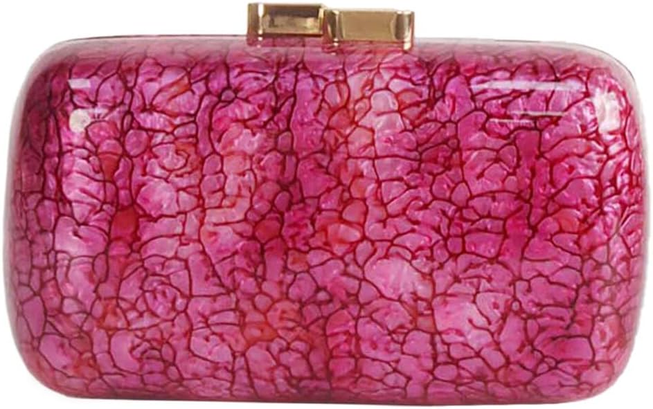 Acrylic Purses for Women Marbled Evening Shoulder Bag Acrylic Clutch with Chain for Party Wedding Cocktail Prom