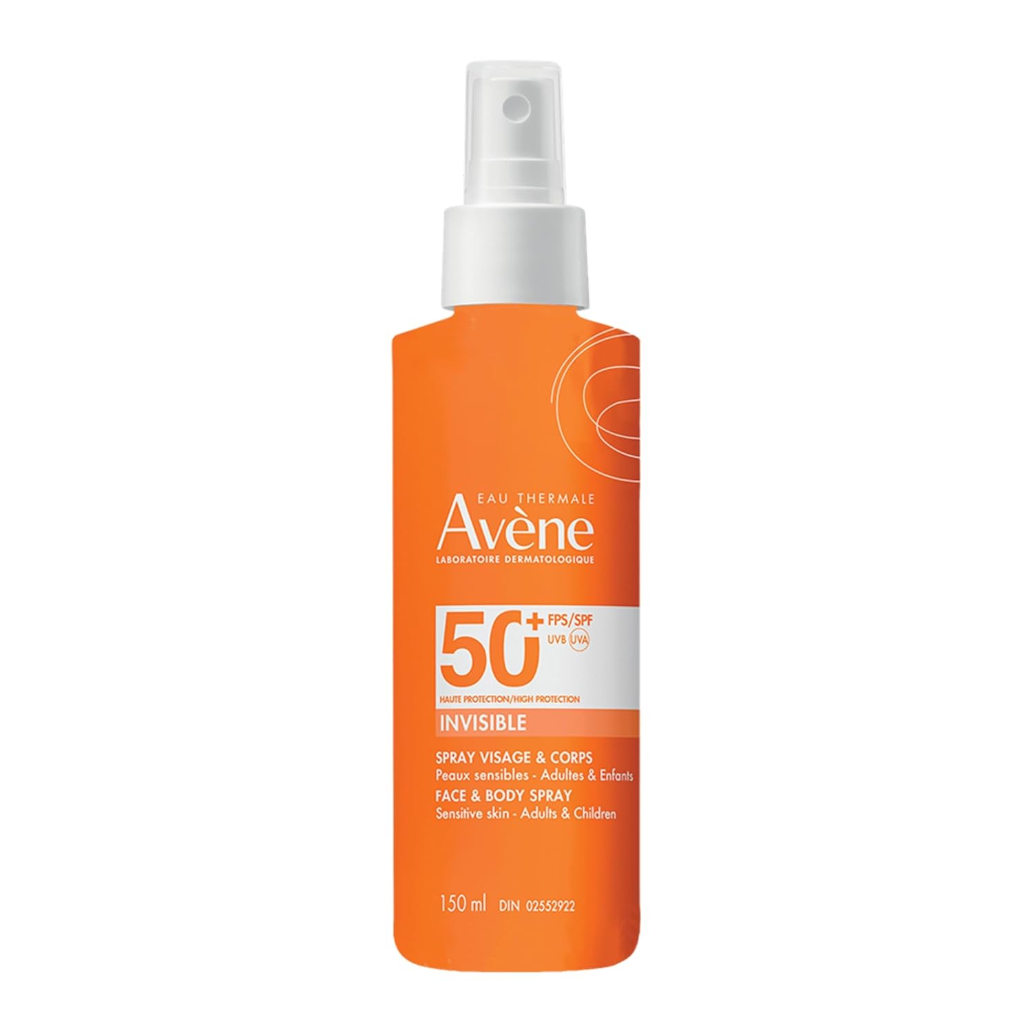 Eau Thermale Avène Sunscreen Spray Face and Body FPS50, Broad Spectrum UVA-UVB Sun Protection for all Skin Types, Lightweight, Fragrance-free, 150mL - Amazon product rated Grade B