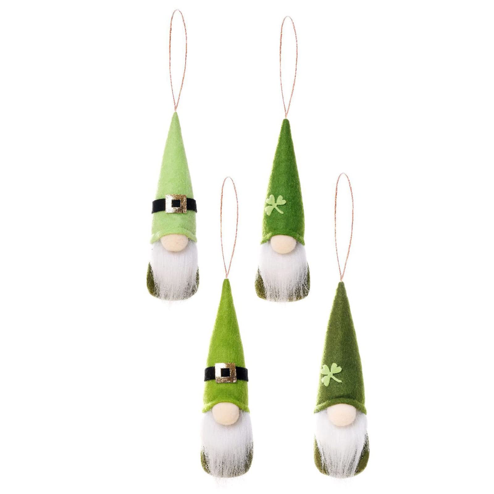Buxuaaaa B Uxuaaaa 4X Ornament St-Patrick Day Hanging Decoration Lucky Hanging Pendant Soft Faceless For Doll