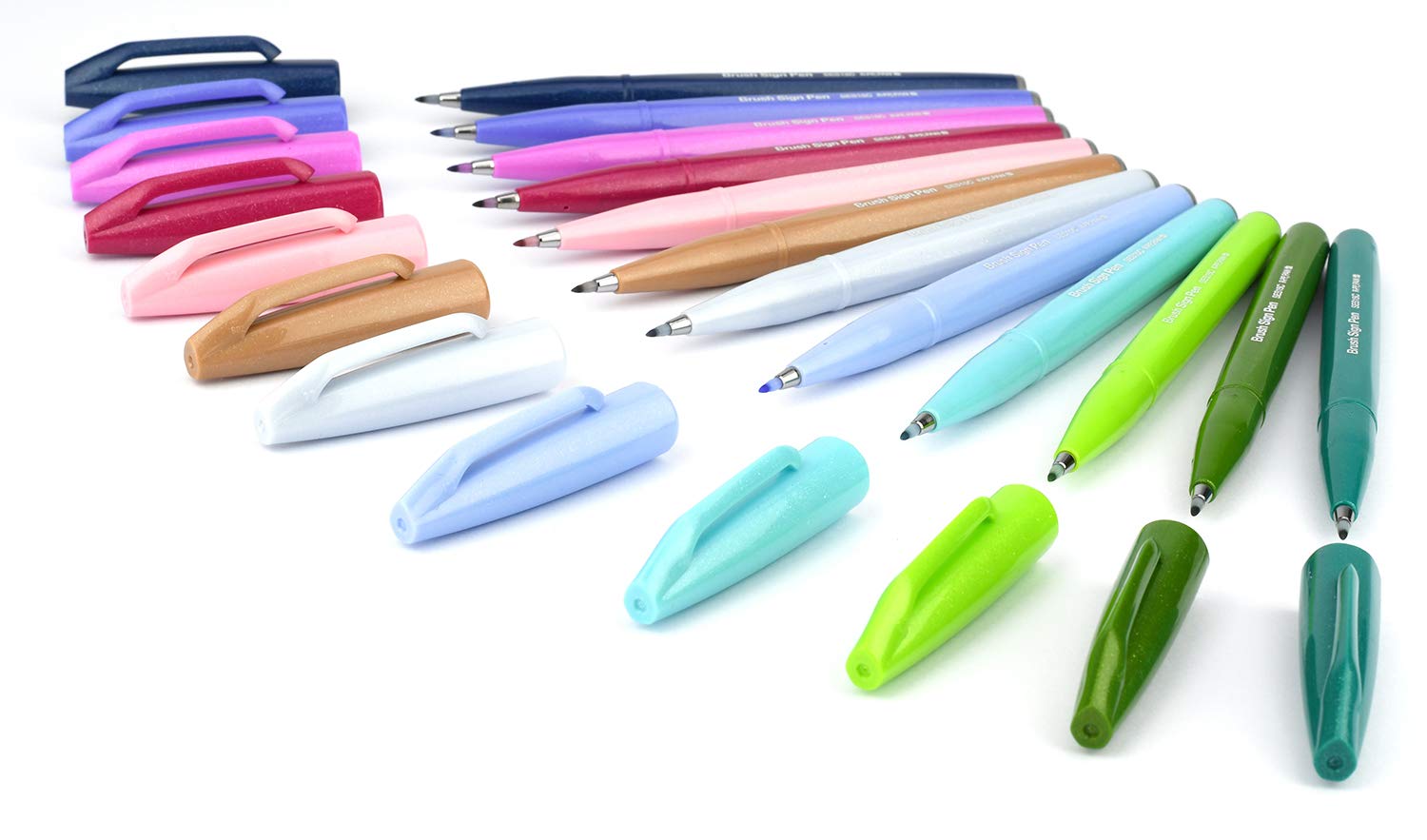 Pentel SES15C zestaw 4 szt. pióra do pędzla wiosennego asortymentu