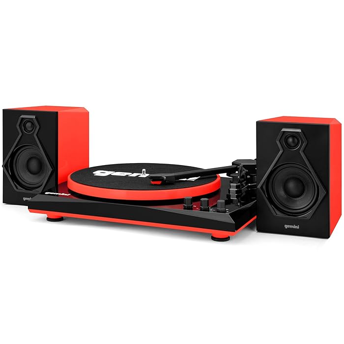 Buy Gemini Sound TT-900 Series Stereo Belt Drive Turntable Sound System Set, 3 Speed Vinyl 