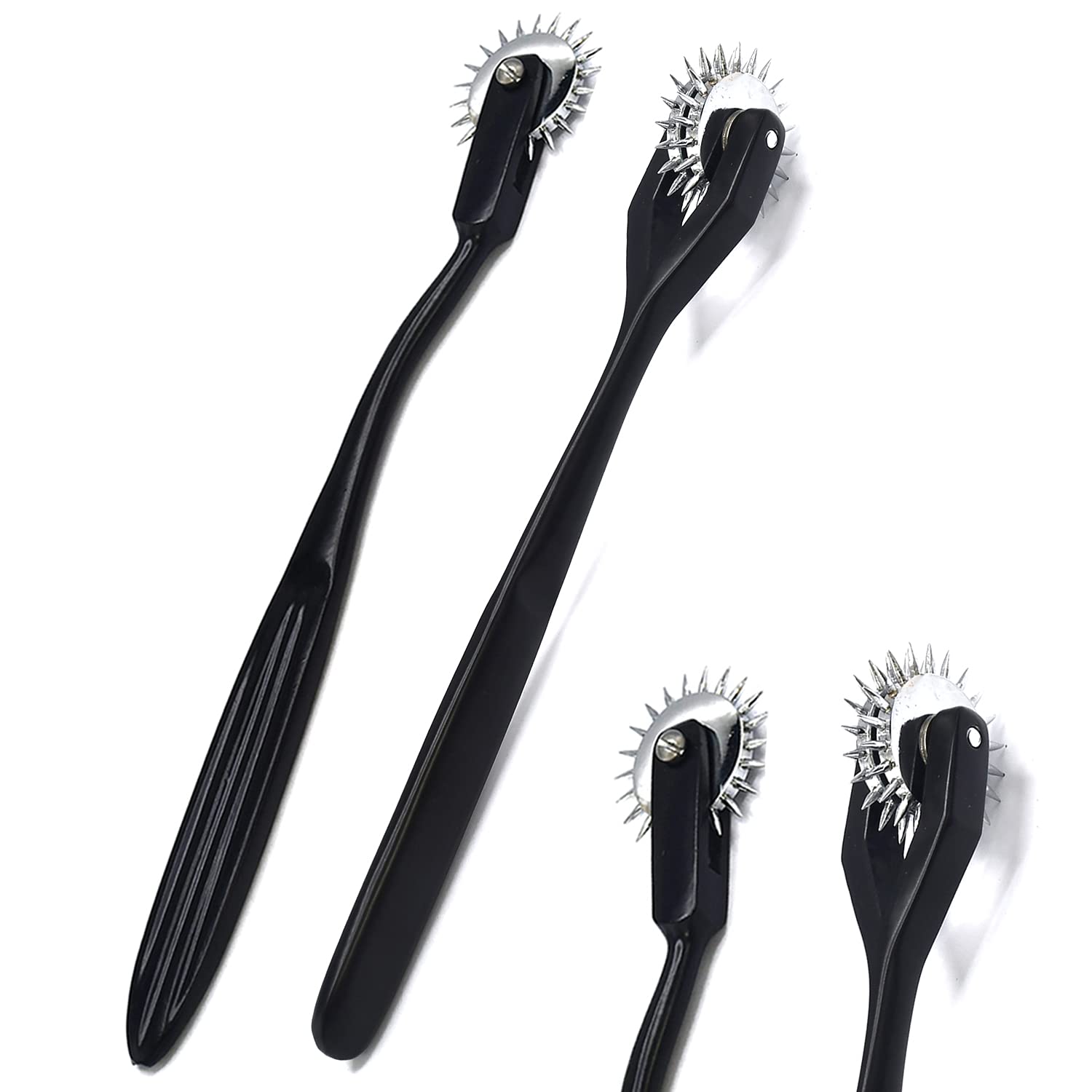 AAProTools Set of 2 Wartenberg Pin Wheel Pinwheel 1 & 2 Head Diagnostic Tactical All Black