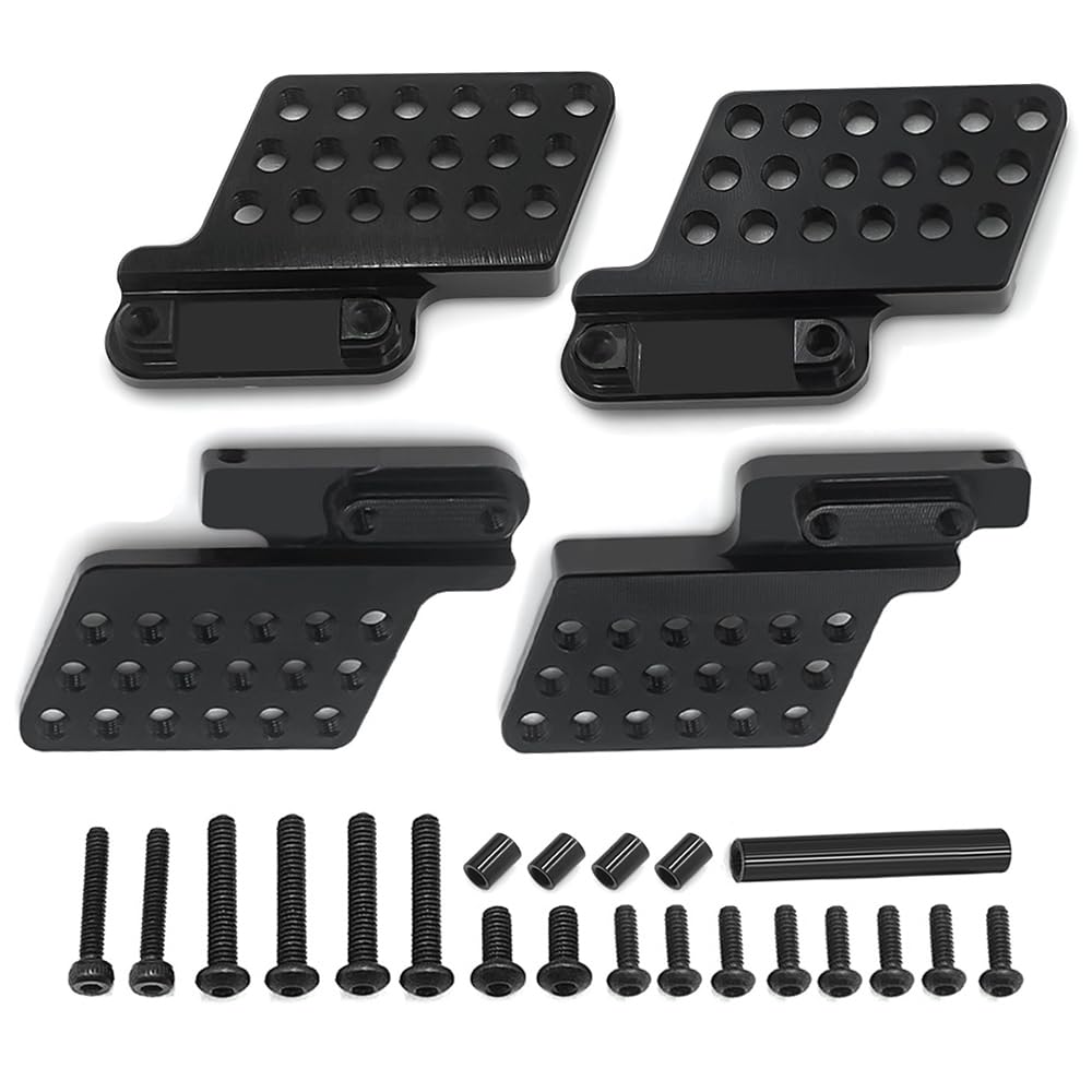MOHERO 4Pcs TRX4M Adjustable Height Shock Mount - Multi-Hole Front Rear Shock Damper Holder for 1/18 Bronco Defender RC Car Upgrade Part