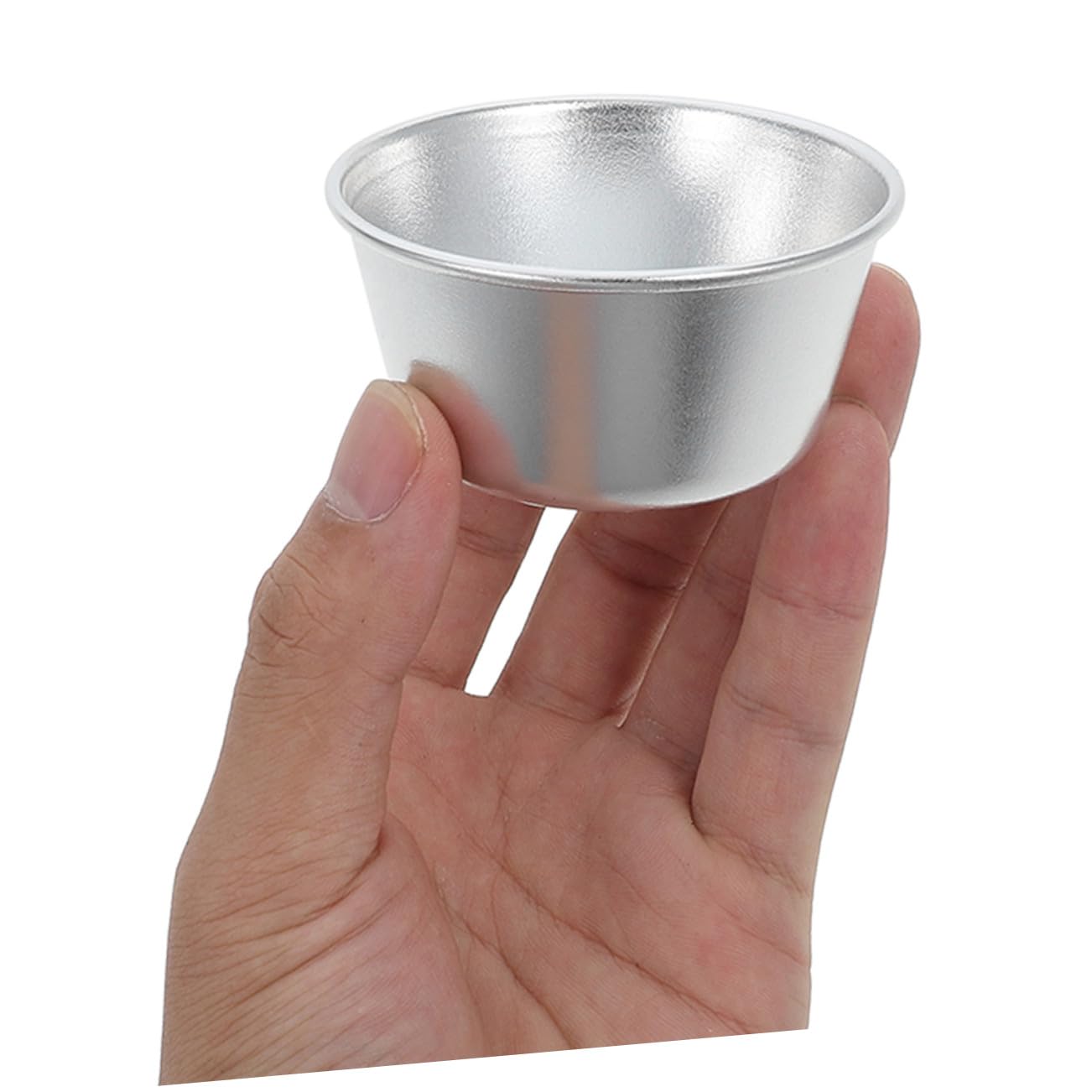 Moldes Carbono Tartas de Mini Piezas para 8 Acero Redondos | Superficie Antiadherente, Diseño Mini para Horneado Uniforme, Tono Plata, Uso en Repostería Casera