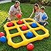 Tic-Tac-Toe Pool Toys Game Set, Giant Inflatable Floating Board Set with 10 Balls, Pool Toys Party Game for Kids Adults Teens, Summer Water Party Backyard Beach Yard Field Day Outdoor Activities