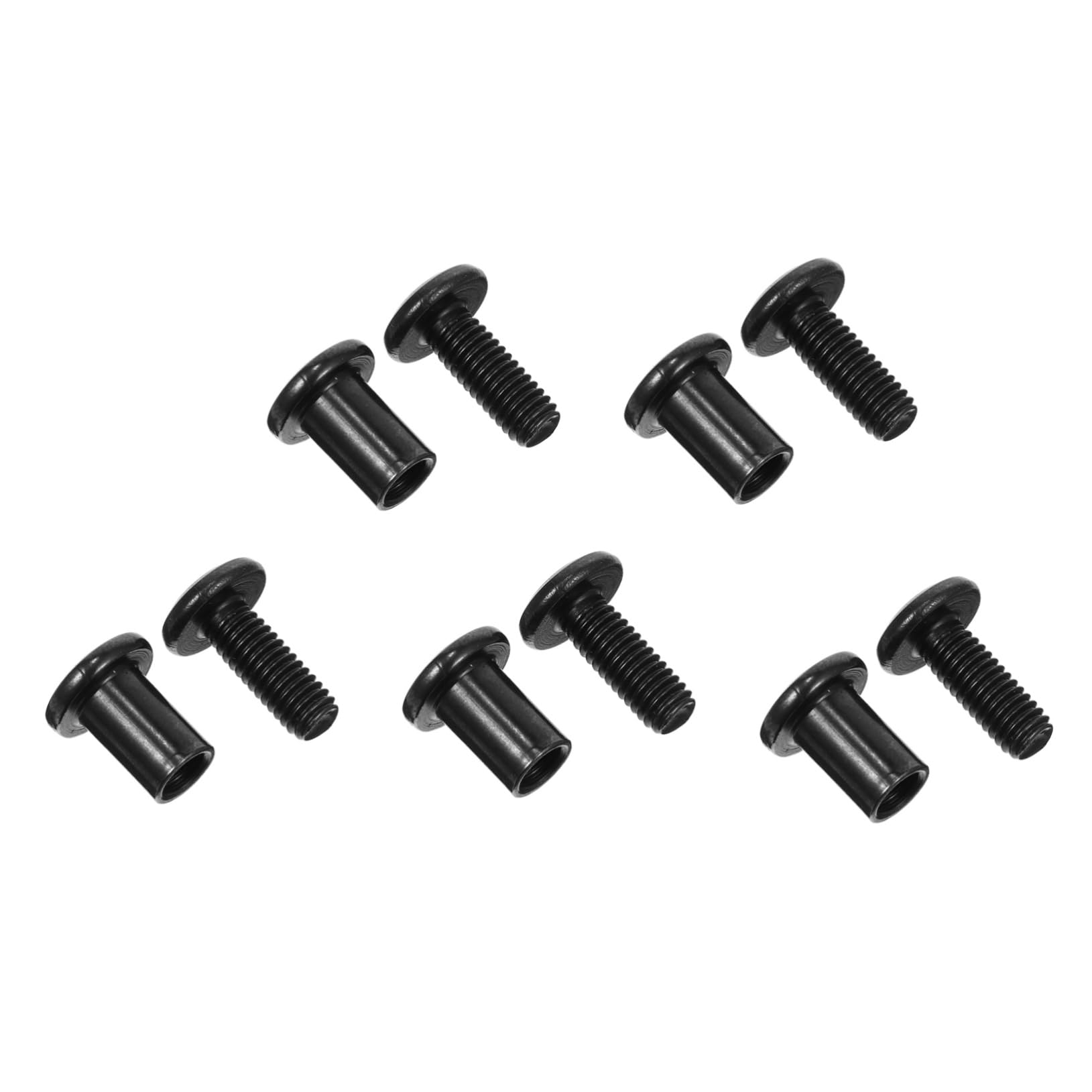 Cabilock 2sets 5pcs Binding Screws Kit for Scrapbook Repair Nuts for Crafts Sturdy Fasteners for Photo Albums Clothing Projects 5pcs*2