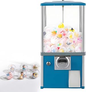 Toy Capsule Vending Machine, 25 Cent Commercial Gashapon Machine, Gumball & Candy Dispenser for Kids, Prize Machine for Arcades, for Retail Stores, Arcades, and Toy Shops(Red)