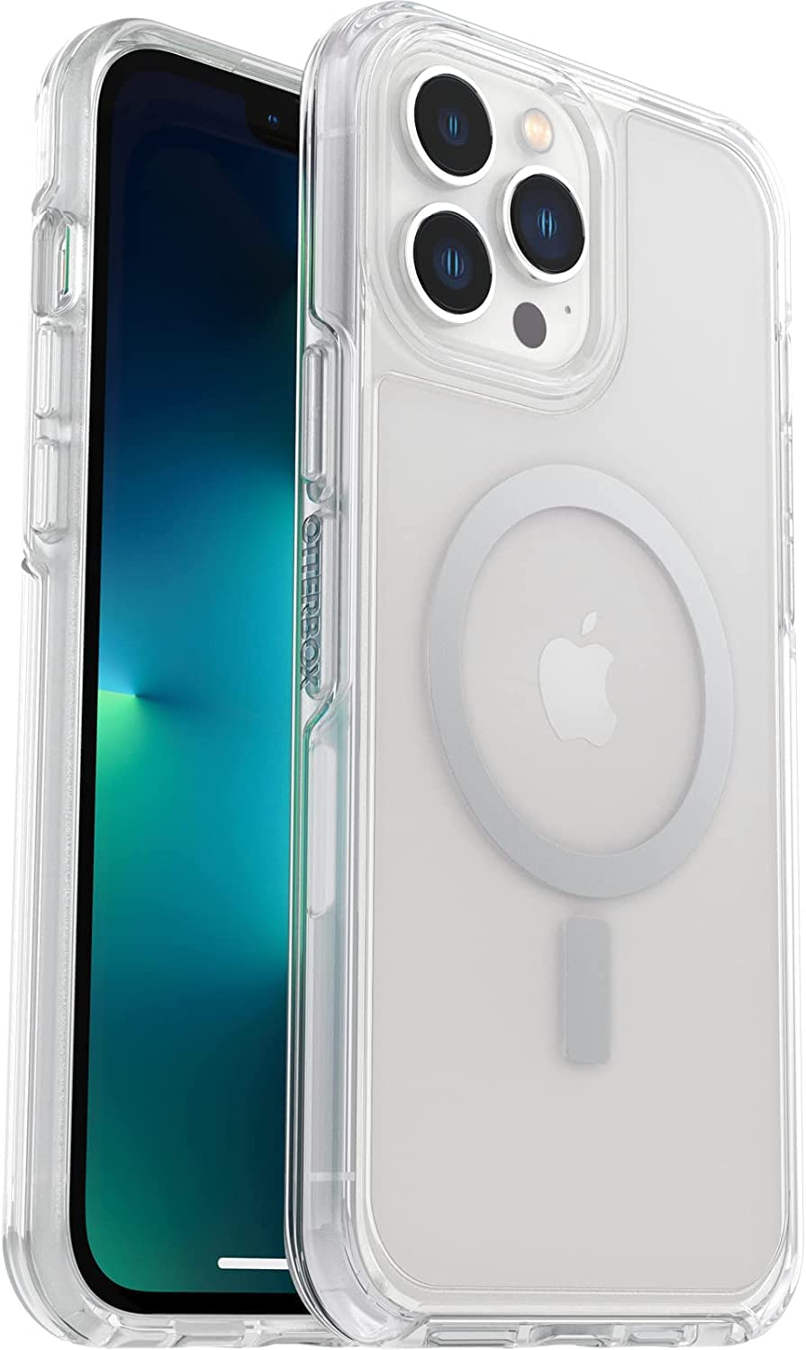 OtterBox iPhone 13 Pro Max and iPhone 12 Pro Max (Only) - Symmetry Clear Series+ Case - Clear - Ultra-Sleek - Snaps to MagSafe - Raised Edges Protect Camera & Screen - Non-Retail Packaging
