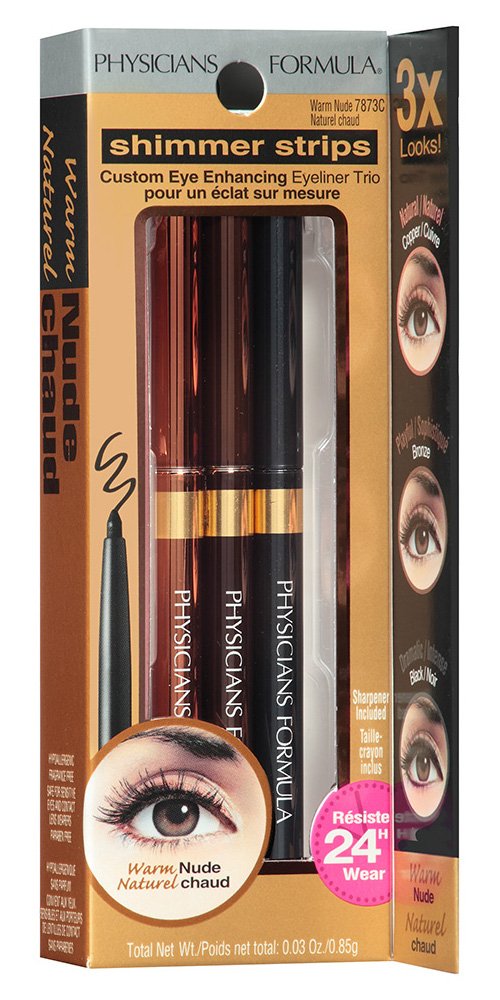 Physicians Formula Shimmer Strips Custom Eye Enhancing Eyeliner Trio, Nude Collection, Warm Nude Eyes, 0.03 Ounce