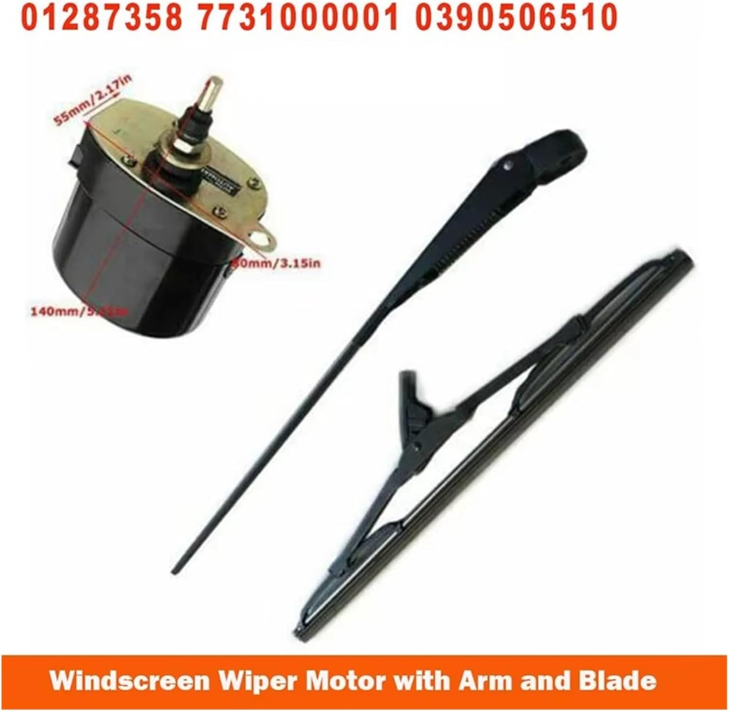 Wiper Motor 12V Universal Windscreen Wiper Motor Parts with and Blade for Willys for Tractor 01287358 7731000001 Motor Wiper