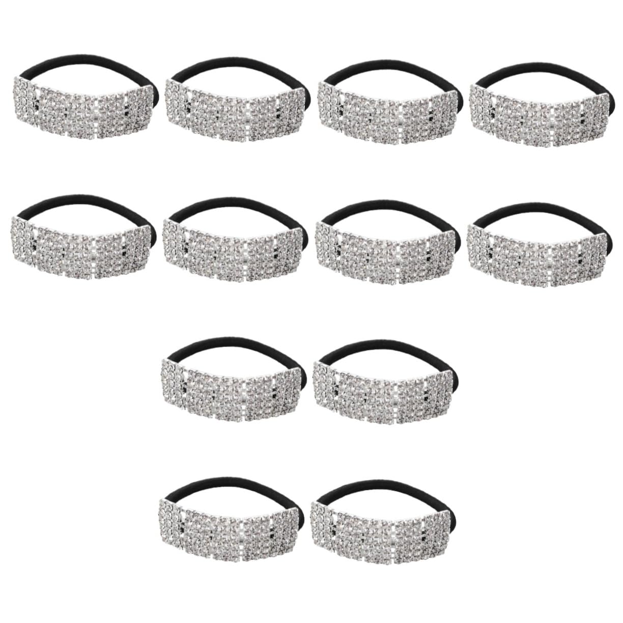 Housoutil 12stücke Strass Haargummis Für Frauen Elastische Creaseless Ponytail Mit Funkelnden Kristallen Haaraccessoires Für Mädchen Und Damen