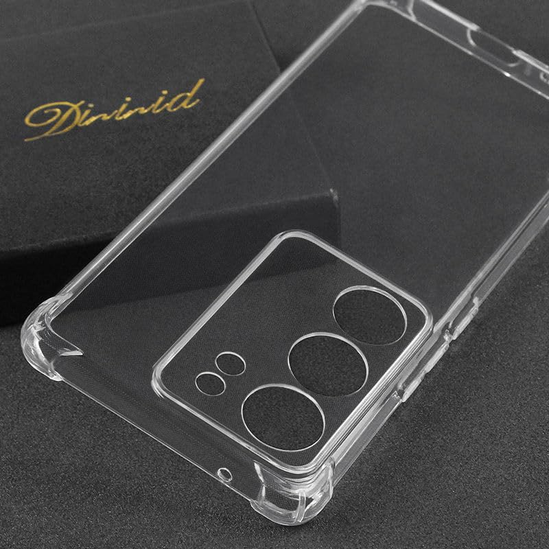 Image of for vivo V29 Pro Case, vivo V29 Pro Phone Case Clear Transparent Reinforced Corners TPU Shock-Absorption Flexible Cell Phone Cover for vivo V29 Pro - Transparent