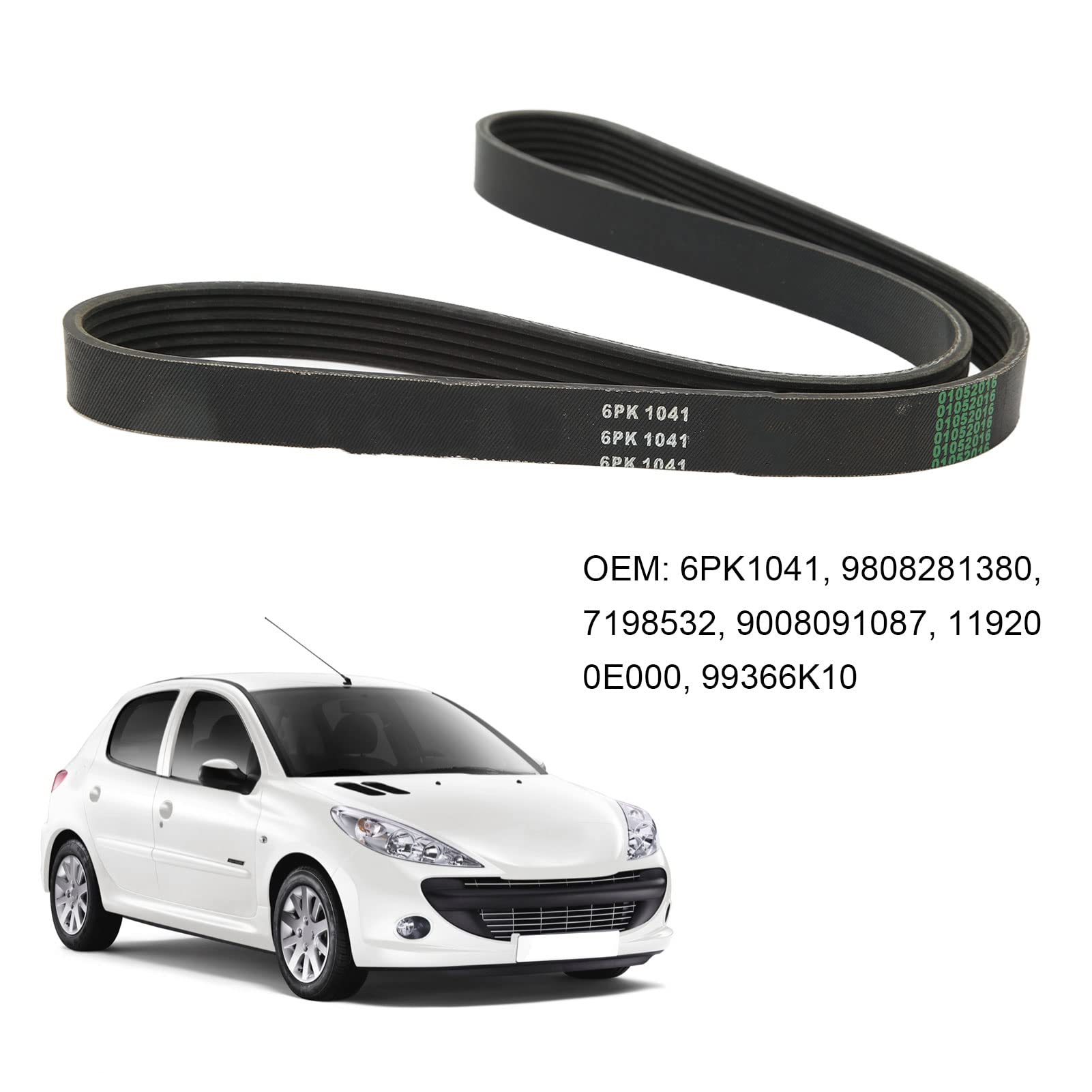 Generator Belt, 9808281380 Tear Resistance Stable Performance for  