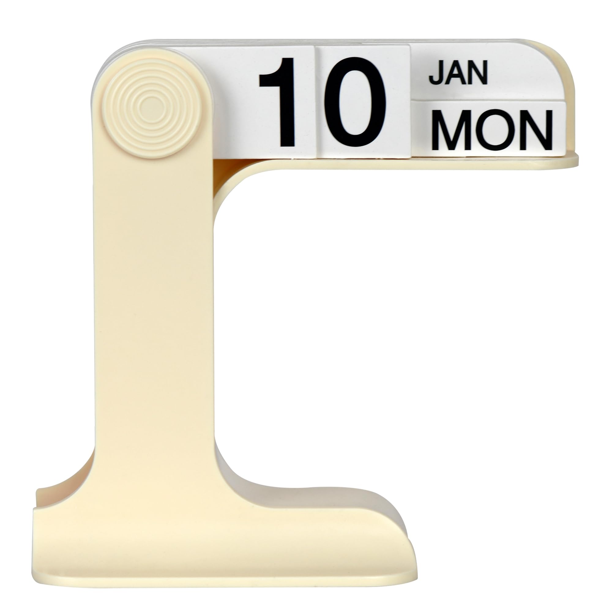 Desktop flip perpetual calendar. Monthly Weekly Daily Flip Calendar for Everyday Home Office Desk Decor (Beige)