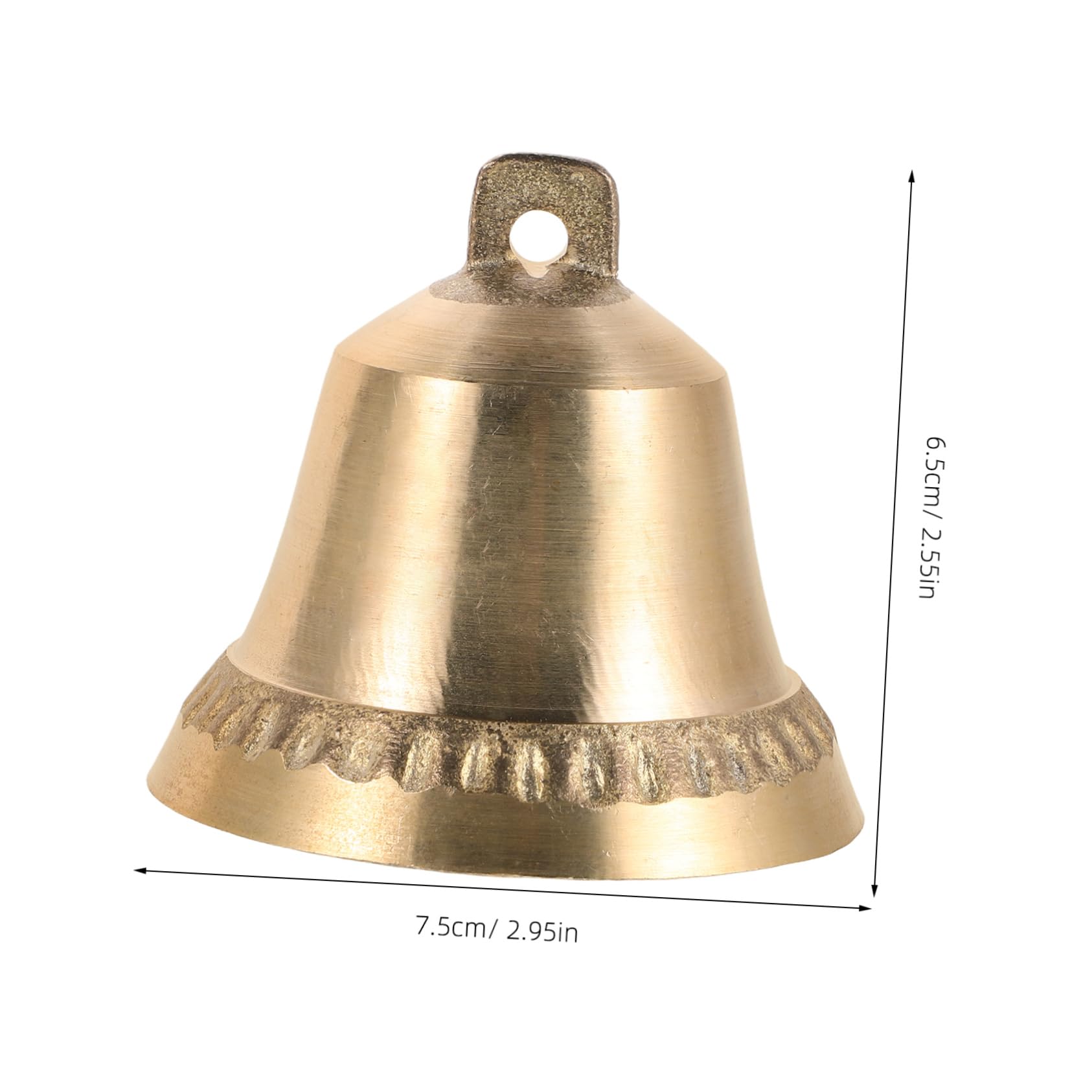 HEMOTON Charming Home Decor Solid Brass Wind Chime Bells Feng Shui Dog Collar Charm for Retro Vintage Style