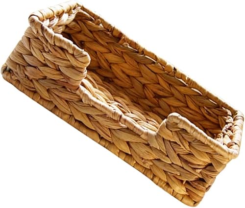 Tofficu Cestas tejidas para almacenamiento, cestas tejidas para estantes, cesta de mimbre, cestas de almacenamiento de mimbre, servilletero, cesta