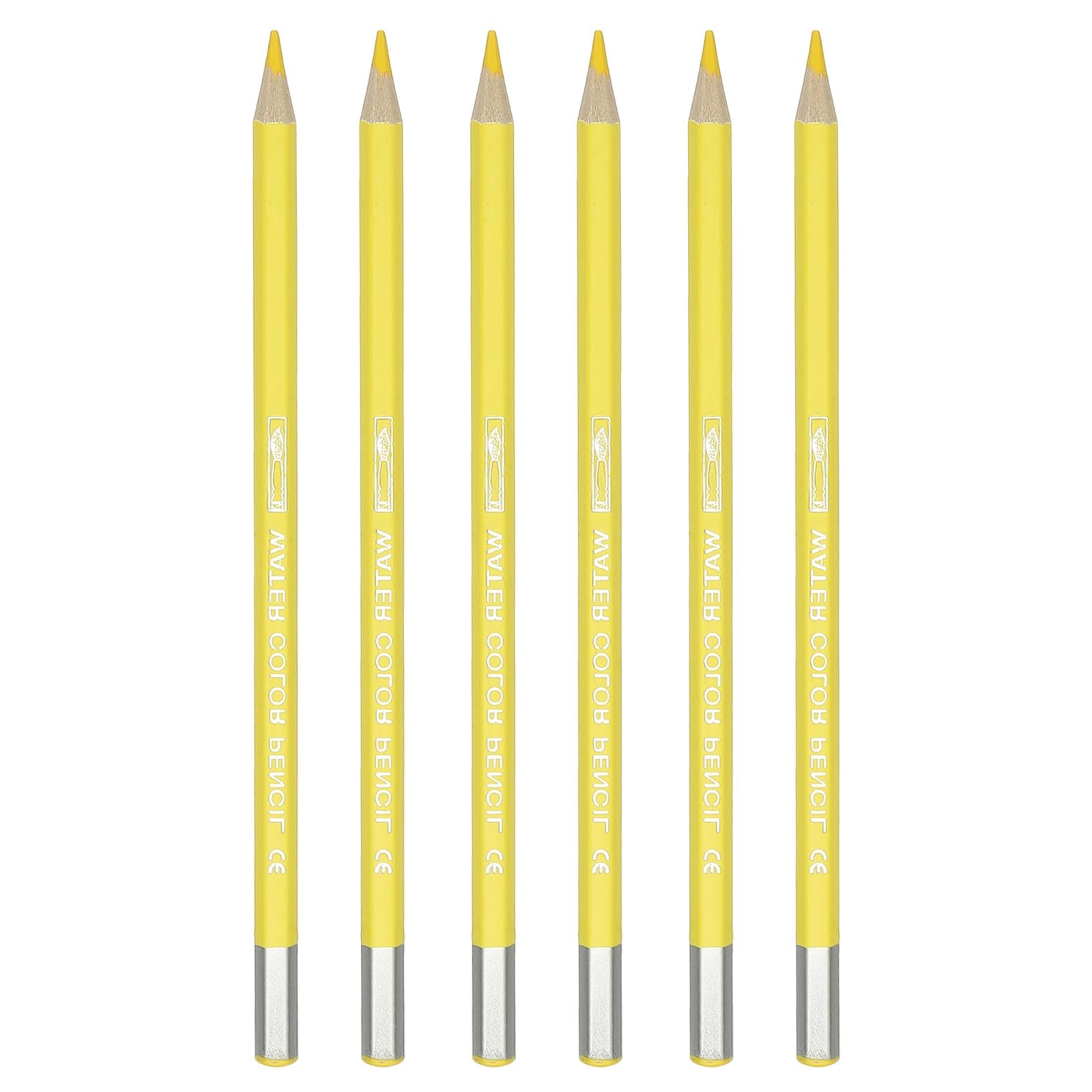 PATIKIL Watercolor Pencil, 6Pcs Water Soluble Pencils for Blending, Coloring, Sketch Drawing, Painting, Lemon Yellow