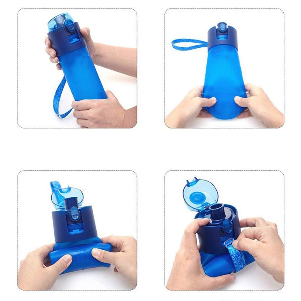 Faltbare Wasserflasche, 500 Ml Auslaufsicher BPA-frei Tragbar Benutzt for Tourismusbewegung (3 Farben, 2 Spezifikationen)
