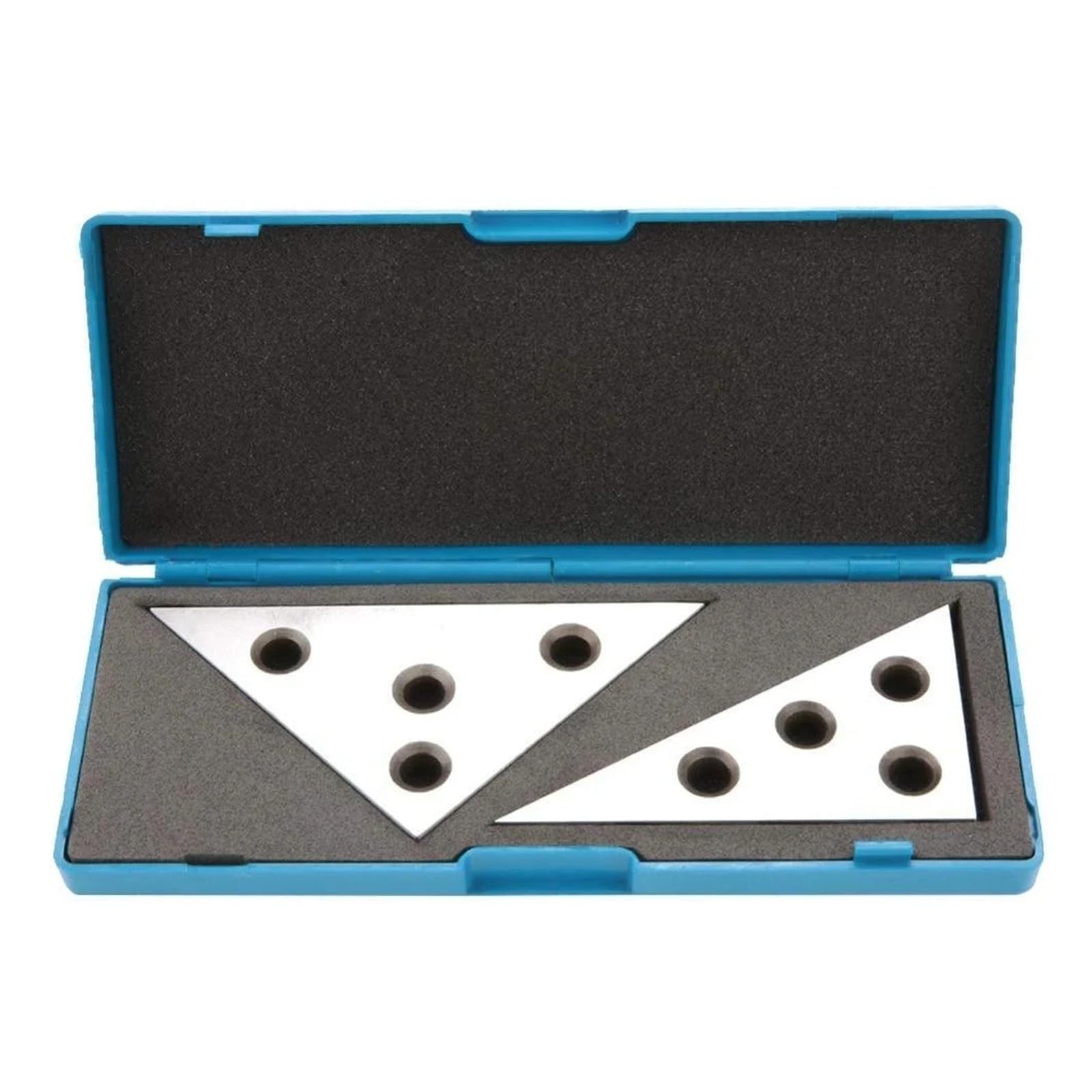 2 Pz/set 30/45/60/90 Gradi Angolo di Blocco Righello Pollici Metrico Triangolo di Metallo Blocco di Angolo Strumento di Misurazione di Precisione per macchinisti