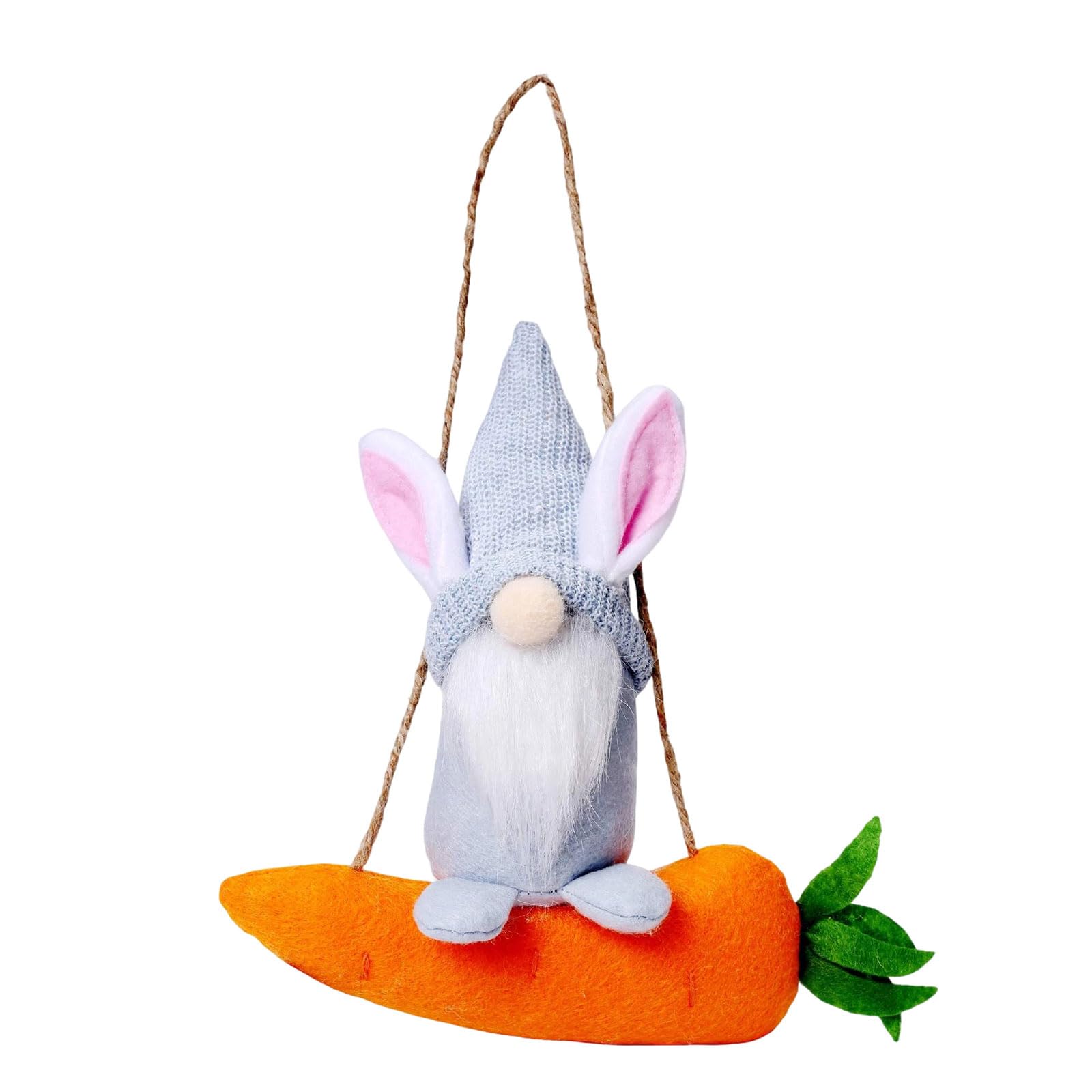 Easter Hare Carrot Toy Hanging Ornament Dwarf Doll Spring Festival Decoration for Mantels Door Easter Conies Decoration