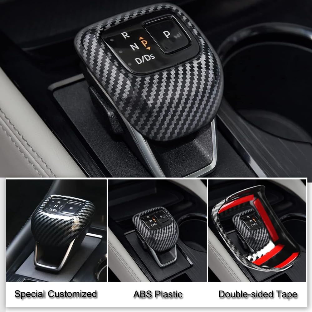XITER Gear Shift Knob Cover for Nissan Rogue 2021-2026 Interior Accessories Shift Knob Cover Trim,Not for Rogue Sport,Carbon Fiber