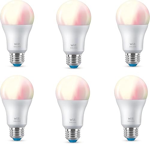 Miniatura 7 de WiZ - Bombilla inteligente LED A19 de 60 W, paquete de 6, E26, para interiores, se conecta a tu Wi-Fi existente, controla con voz o aplicación +