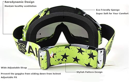 Miniatura 6 de June Sports Motocicleta Motocross Gafas Esquí Dirt Bike Goggle Snowborading Gafas KG1