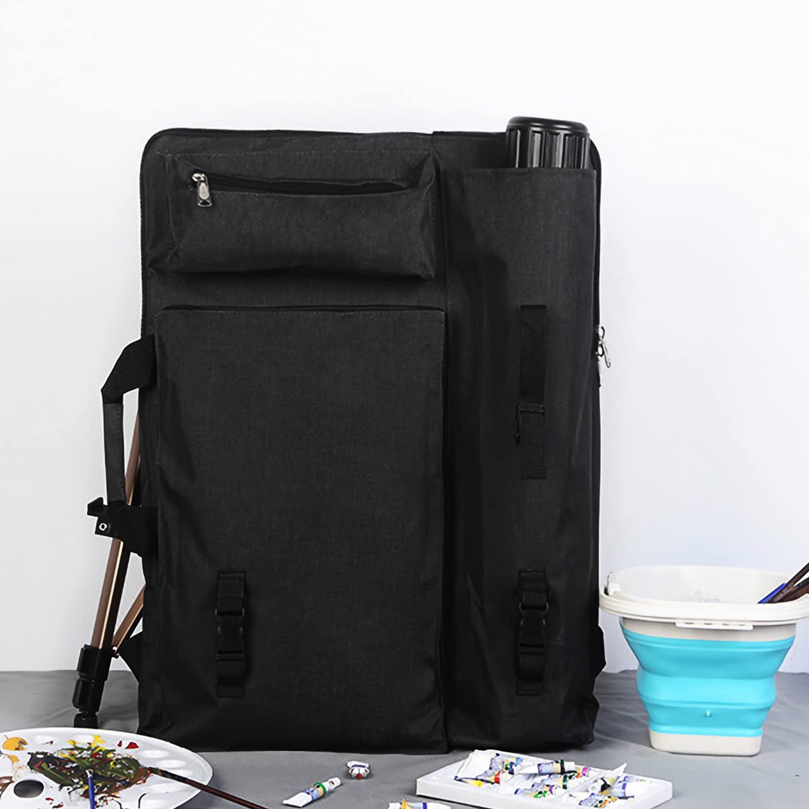 Art Portfolio Case Large Capacity, Waterproof A2 Drawing Boards Bag with Handle, Adjustable Artist Sketch Boards Bag Art Backpack Carry Bag Storage Bag Art Folder Case for Art Works Art Supplies