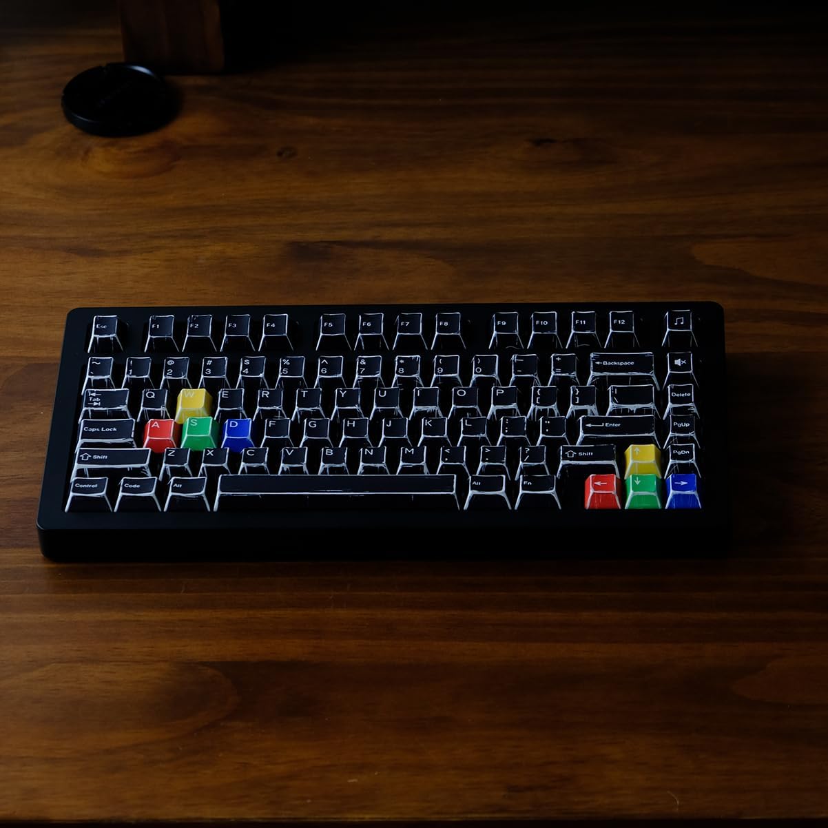 Sumgsn 114 Keys PBT Dye Sub Keycaps Cherry Profile Black Manga keycaps Set Fit for 61/64/87/104/108 Cherry Mx Switches Mechanical Keyboard