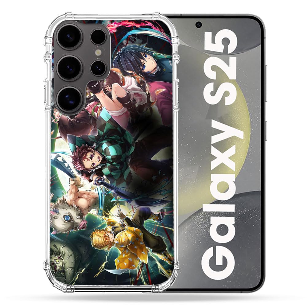Cokitec Reinforced Case for Samsung Galaxy S25 Manga Demon Slayer Group