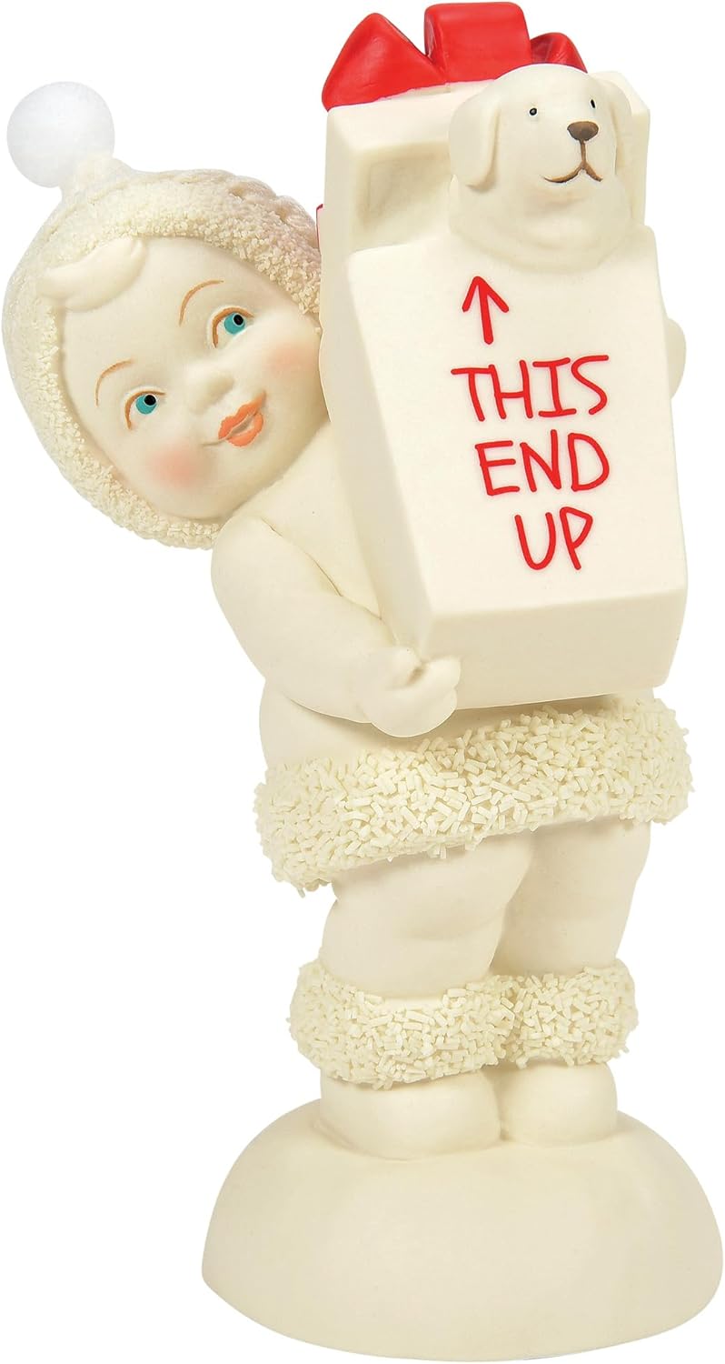 Department 56 Snowbabies Christmas Jubilee Special Puppy Delivery Figurine, 4.65 Inch, Multicolor